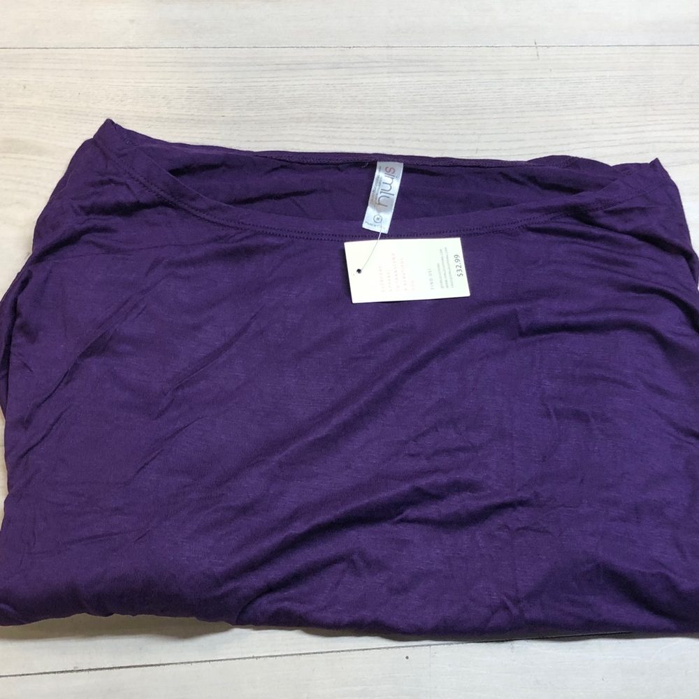 Women's Deep Purple Long Sleeve Tee by Simlu #C65